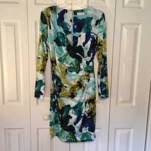 Calvin Klein women's dress faux wrap surplice 10